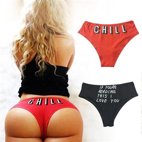 2019 Sexy Chill Funny Panties Women Brazilian Bikini Swimwear Bathing Beach Thong Ruched Scrunch