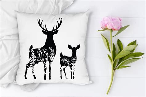 Download Floral Deer SVG Cut Files, Flower Deer Clipart. By Doodle Cloud Studio | TheHungryJPEG.com