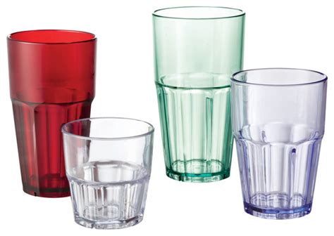 Bahama Tumblers 10 Oz Drinking Glass Set Of 4 Jade Contemporary Everyday Glasses By G E