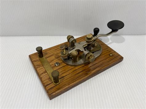 1930s Signal Telegraph Straight Key Morse Code Tapper Iapello Arts