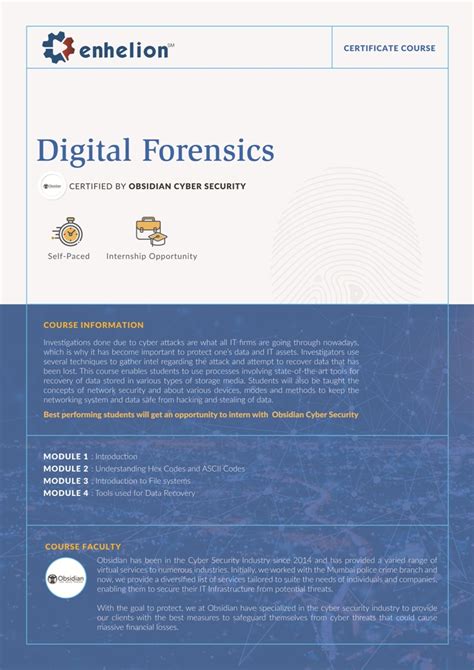 Certificate In Digital Forensics