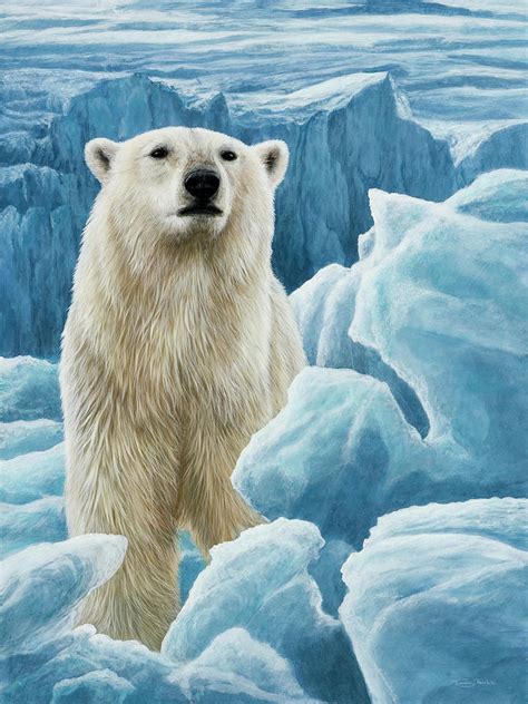 Jp638 Ice Bear Polar Bear Painting By Jeremy Paul