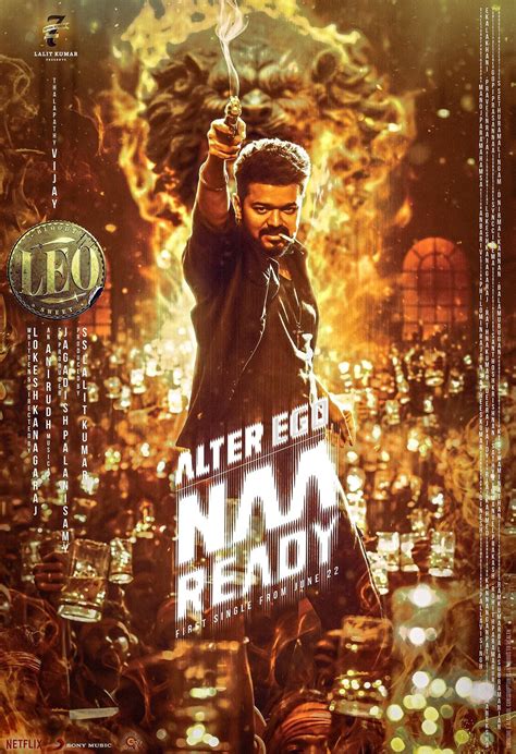 Leo First Single Titled Naa Ready New Poster Feat Vijay Tamil Movie