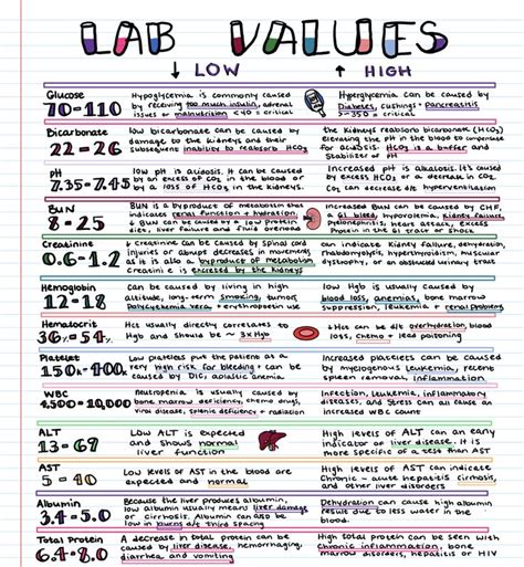 Lab Values Etsy In Nursing School Notes Medical School Studying Nursing School Tips