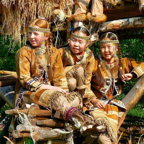 even girls in traditional dress near kamchatka russia ⠀ photo martin klimenta⠀