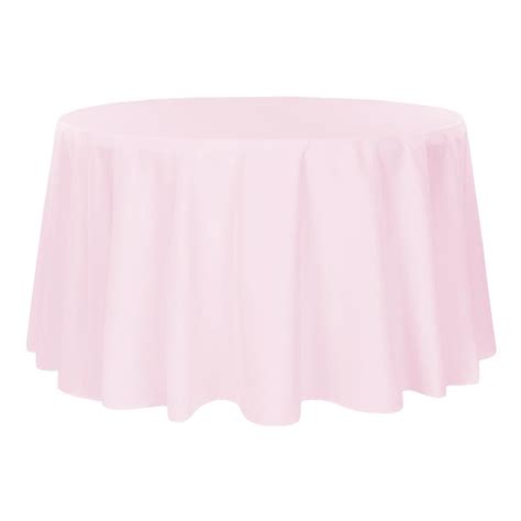 Economy Polyester Tablecloth 120 Round Pastel Pink Cv Linens