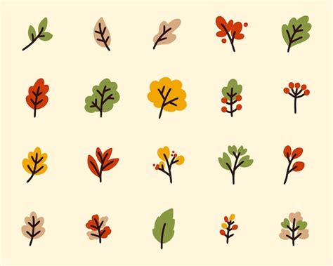 Premium Vector Hand Draw Autumn Leaf Collection