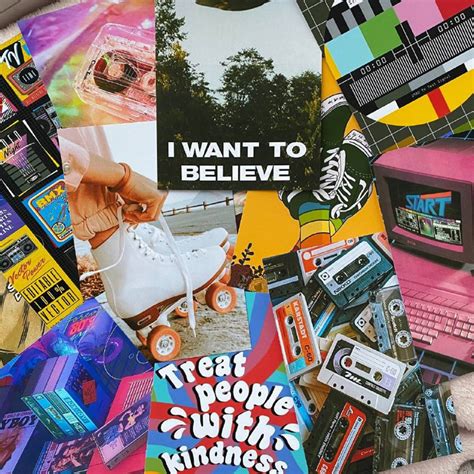 80s Wall Collage Kit Aesthetic Room Decor For Teens Retro Etsy