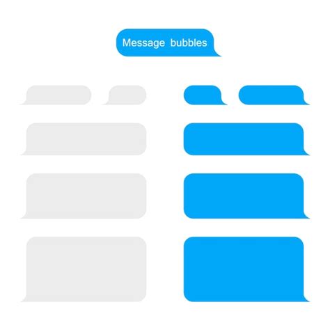 Premium Vector Message Bubbles Design Template For Messenger Chat Or