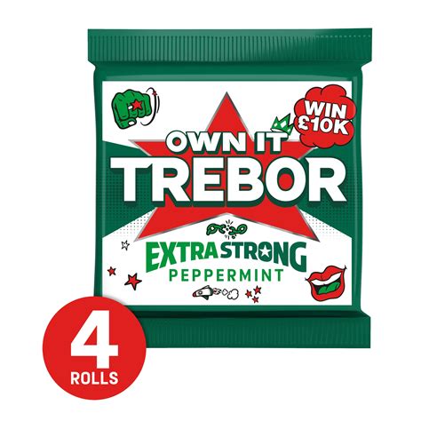 Trebor Extra Strong Peppermint Mints 4 Pack 1652g Chewing Gum