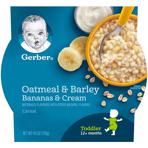 Gerber Toddler Food Bananas And Cream Baby Cereal 45 Oz Tray Walmart