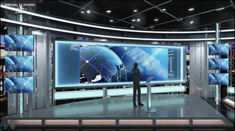 Virtual Tv Studio News Set 1 Datavideo Virtual Set Royalty Free 4k