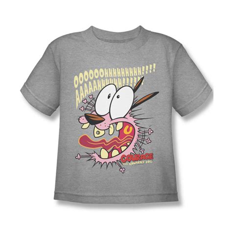 Courage The Cowardly Dog Little Boys Scaredy Dog T Shirt In Heather