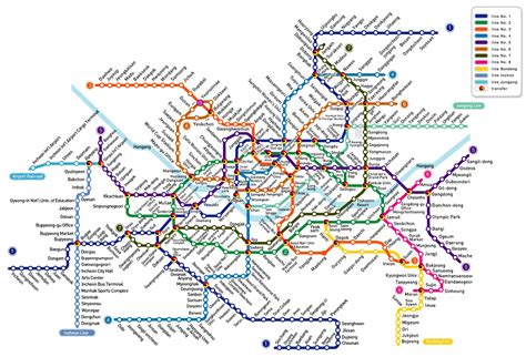 Seoul Metropolitan Subway Metro Map Map Seoul Korea Travel