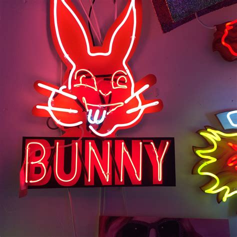 chris bracey bunny neon bracey chris bunny neon signs art art background cute bunny kunst
