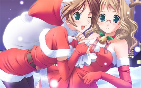 Cute Anime Girl Christmas Wallpapers Hd Pixelstalknet