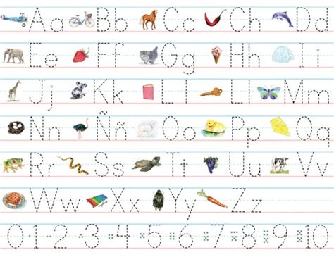 Items Similar To Laminated Spanish Alphabet And Number Sheets For Writing