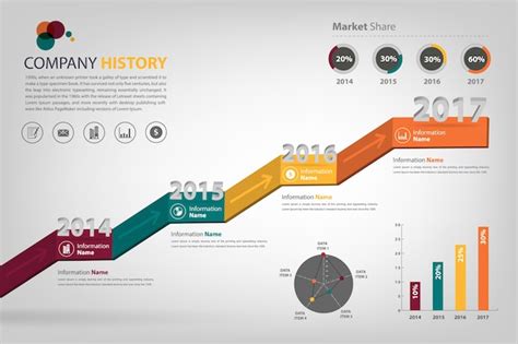 Premium Vector Timeline And Milestone Company History Infographic