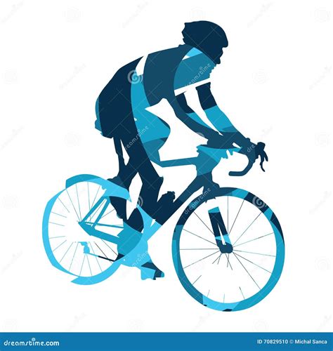 Bicycle Race Abstract Vector Cyclist Cycling Stock Vector