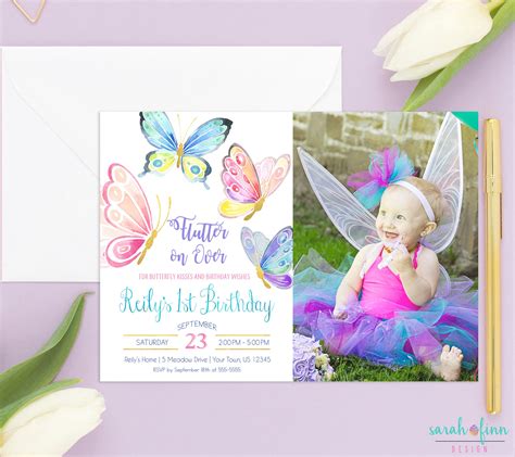 Butterfly Invitation Butterfly Birthday Party Birthday Invitation