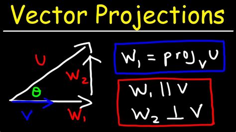 Calculus 3 Vector Projections And Orthogonal Components Youtube