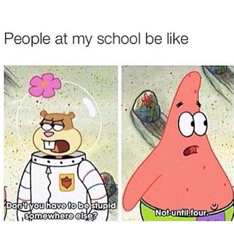 Funny School Memes Spongebob