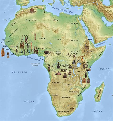 Africa does not have a long chain of mountains, such as the the continent's most distinctive landforms are in east africa. Physical Map of Africa · African Brilliance · Omeka S