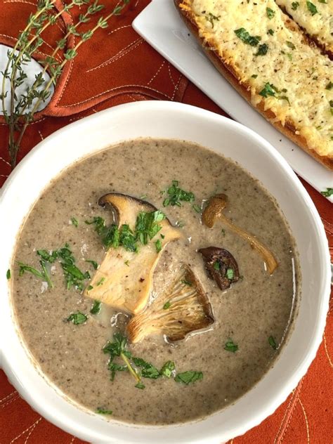 Cream Of Wild Mushroom Soup With Asiago Cheese Bread Proud Italian Cook