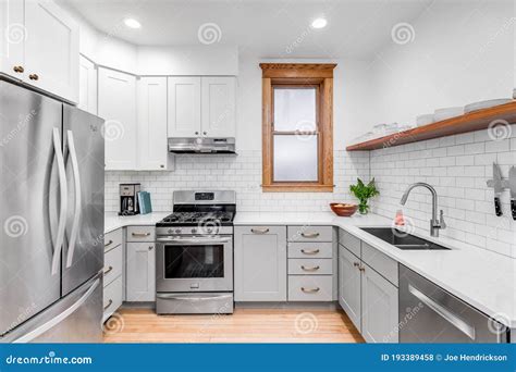 A White Kitchen In A Small Condo Editorial Stock Photo Image Of