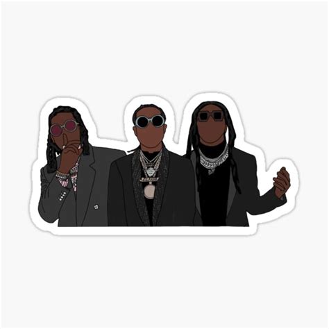 The Migos Sticker For Sale By Taliaholceker Redbubble