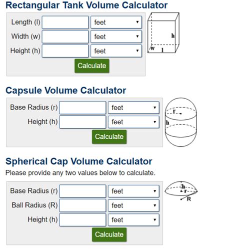 Volume Calculators