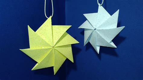Super Easy Origami Christmas Ornament 8 Point Paper Star Origami