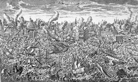 Lisbon Portugal During The Great Earthquake Of 1 November 1755
