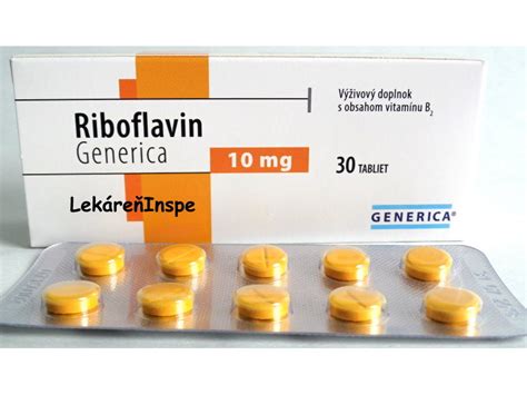 Generica Riboflavin 10 Mg 30 Tbl Vitamíny Lekáreň Inspe