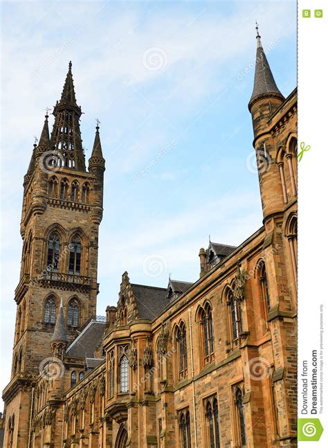 University Of Glasgow Main Building Scotland Stock Photo Image Of