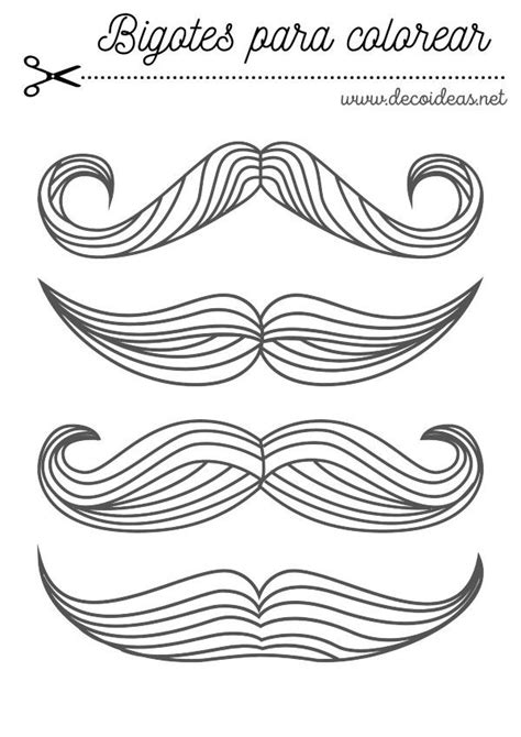 Bigotes Para Imprimir Imprimir Sobres Bigotes Para Colorear