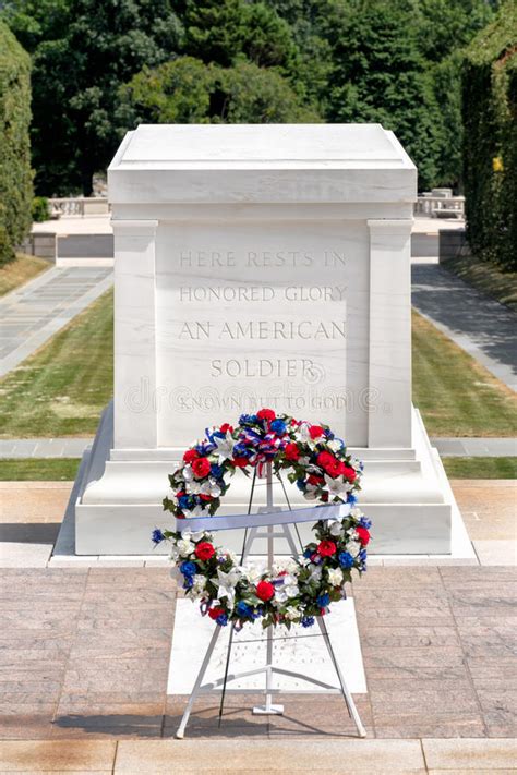 The Tomb Of The Unknown Soldier At Arlington National Cemetery Stock