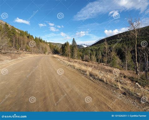 A Long Dirt Road In The Colorado Mountains Stock Image Image Of Long