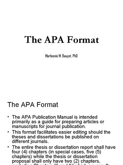 Format apa (american psychological association) style. The APA Format.pdf | Citation | Thesis | Free 30-day Trial ...