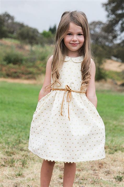 Gold Hearts Dress Little Girl Fashion Little Girl Dresses Kids Dress