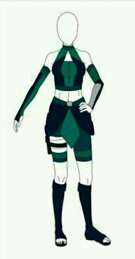 Kunoichi outfit green-black | Warrior outfit, Superhero costumes female ...