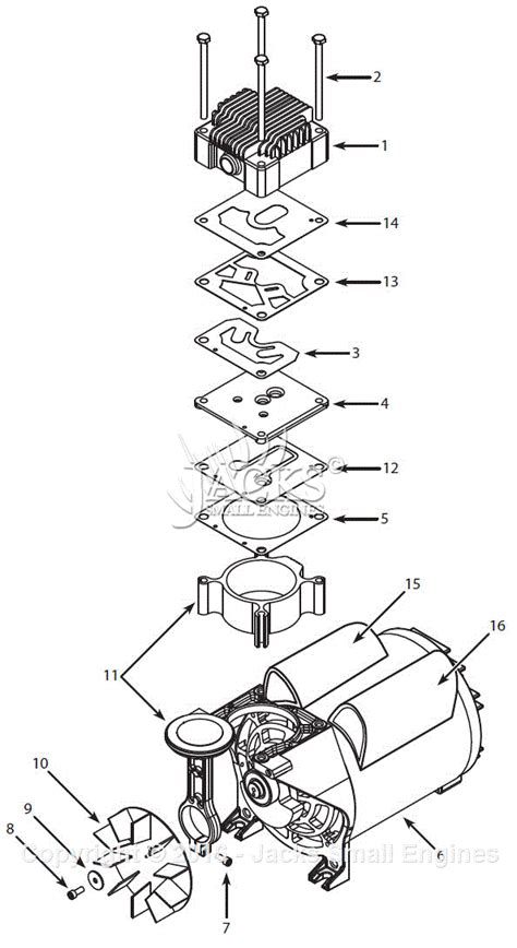 Campbell Hausfeld Of B Parts Diagram For Pump Parts