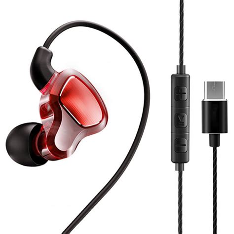 Usb Type C Earbuds Stereo In Ear Earbud Headphones With Microphone Bass