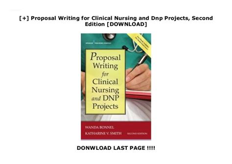 Proposal Writing For Clinical Nursing And Dnp Projects Second Ed