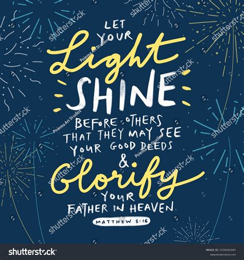 Let Your Light Shine Before Men Stock Illustration 2156501041