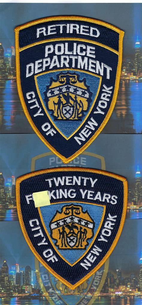 NYPD Retirement Patch Set Outstanding Gift for NYPD Retired Officers