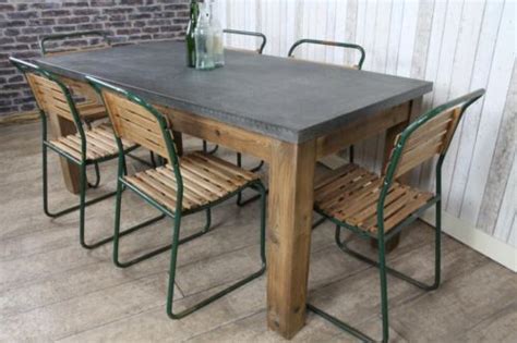 Contact custom metal home today for a free quote for your next home project. Industrial style zinc top dining table large rustic metal ...