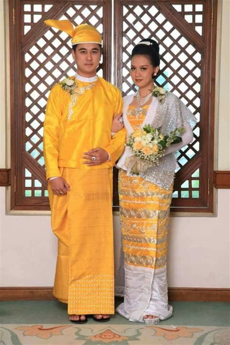 Myanmar Wedding Dress Burmese Clothing Traditional Dresses Costumes