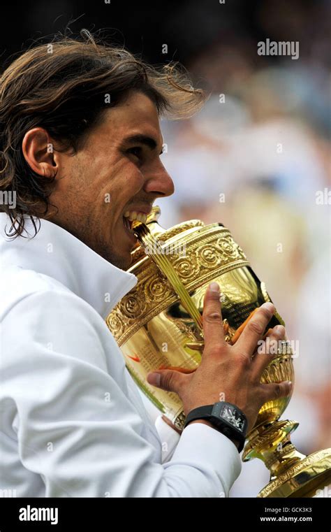 Spains Rafael Nadal Celebrates His Victory Over Czech Republics Tomas