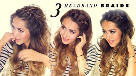 A textured style like this looks best with messy undone waves. 3 Easy-Peasy HEADBAND BRAIDS | Quick HACK HAIRSTYLES for ...